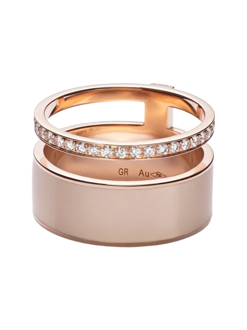 Berbere Module 18kt rose gold ring with diamonds Berbere Module 18kt rose gold ring with diamonds