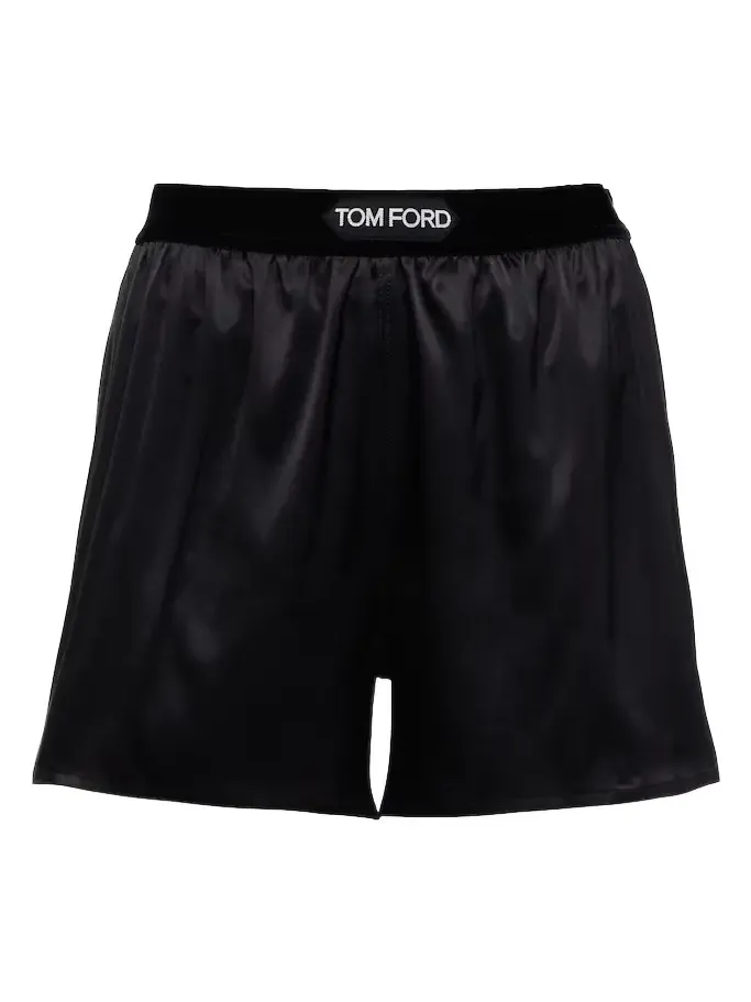 Silk-blend shorts