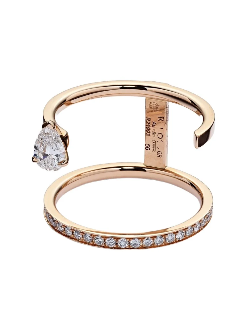 Serti Sur Vide 18kt rose gold ring with diamonds Serti Sur Vide 18kt rose gold ring with diamonds