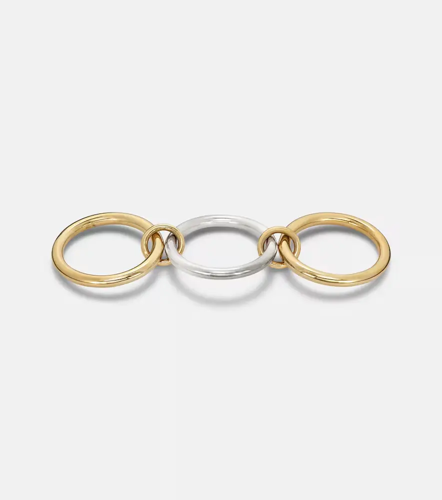 Spinelli Kilcollin Taurus SG 18kt gold and sterling silver linked rings | Thumbnail 3