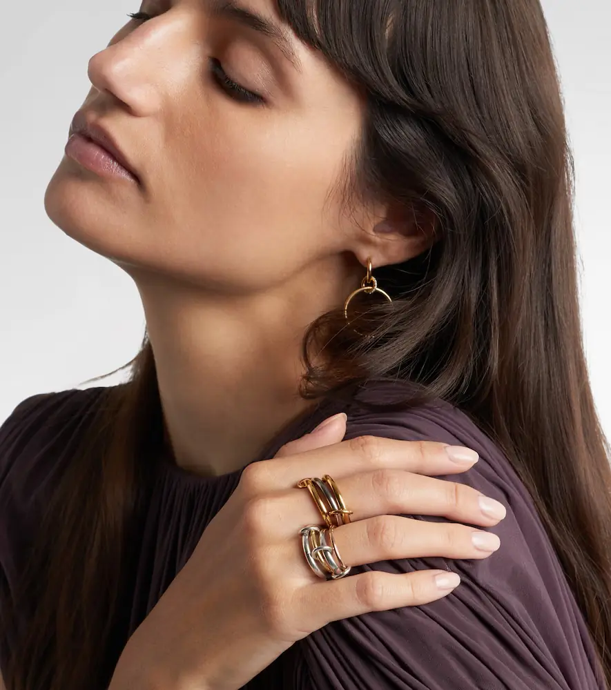 Spinelli Kilcollin Taurus SG 18kt gold and sterling silver linked rings | Thumbnail 5