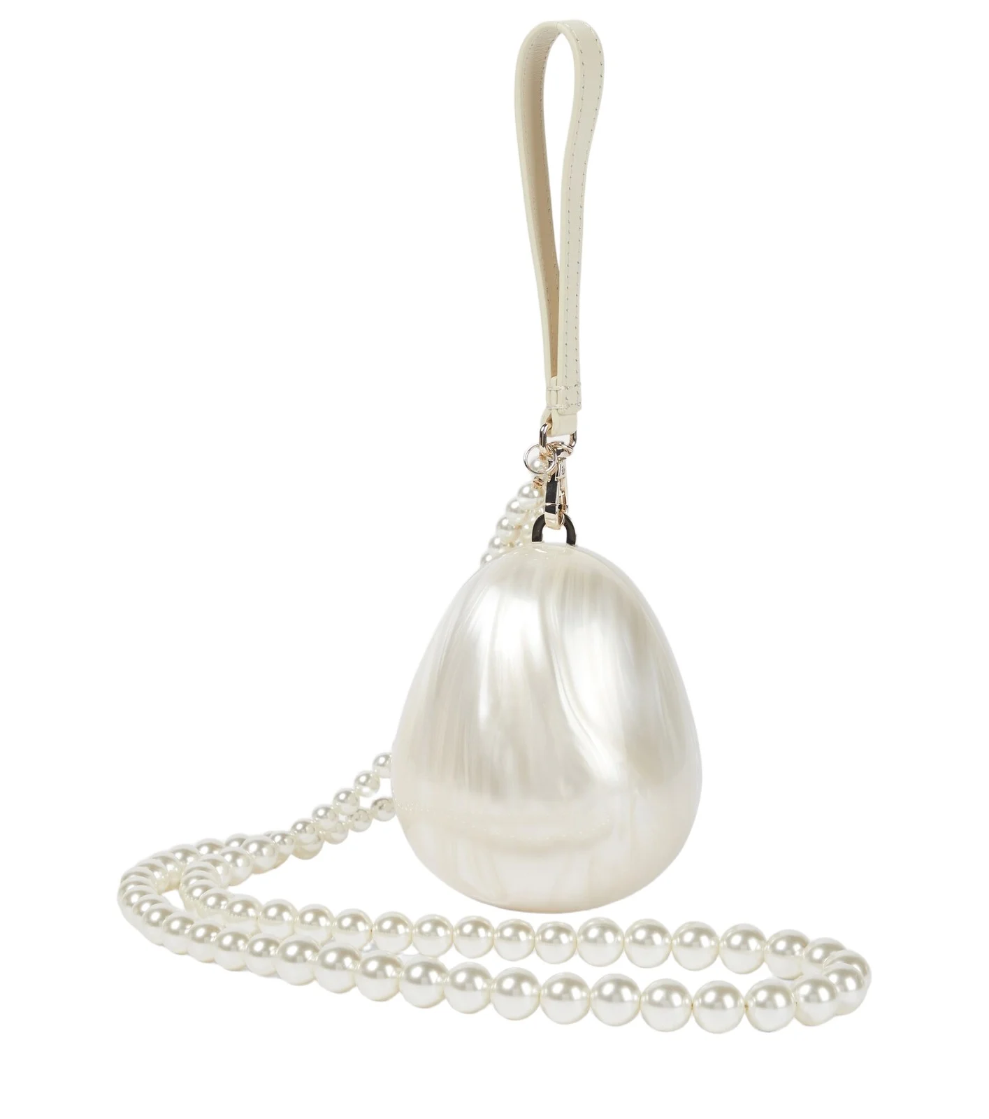 Simone Rocha Egg embellished clutch