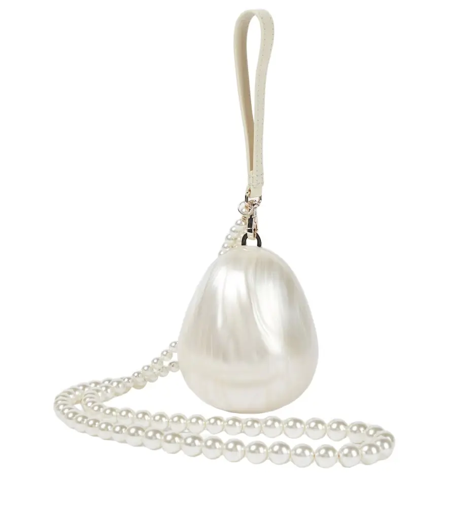 Simone Rocha Egg embellished clutch