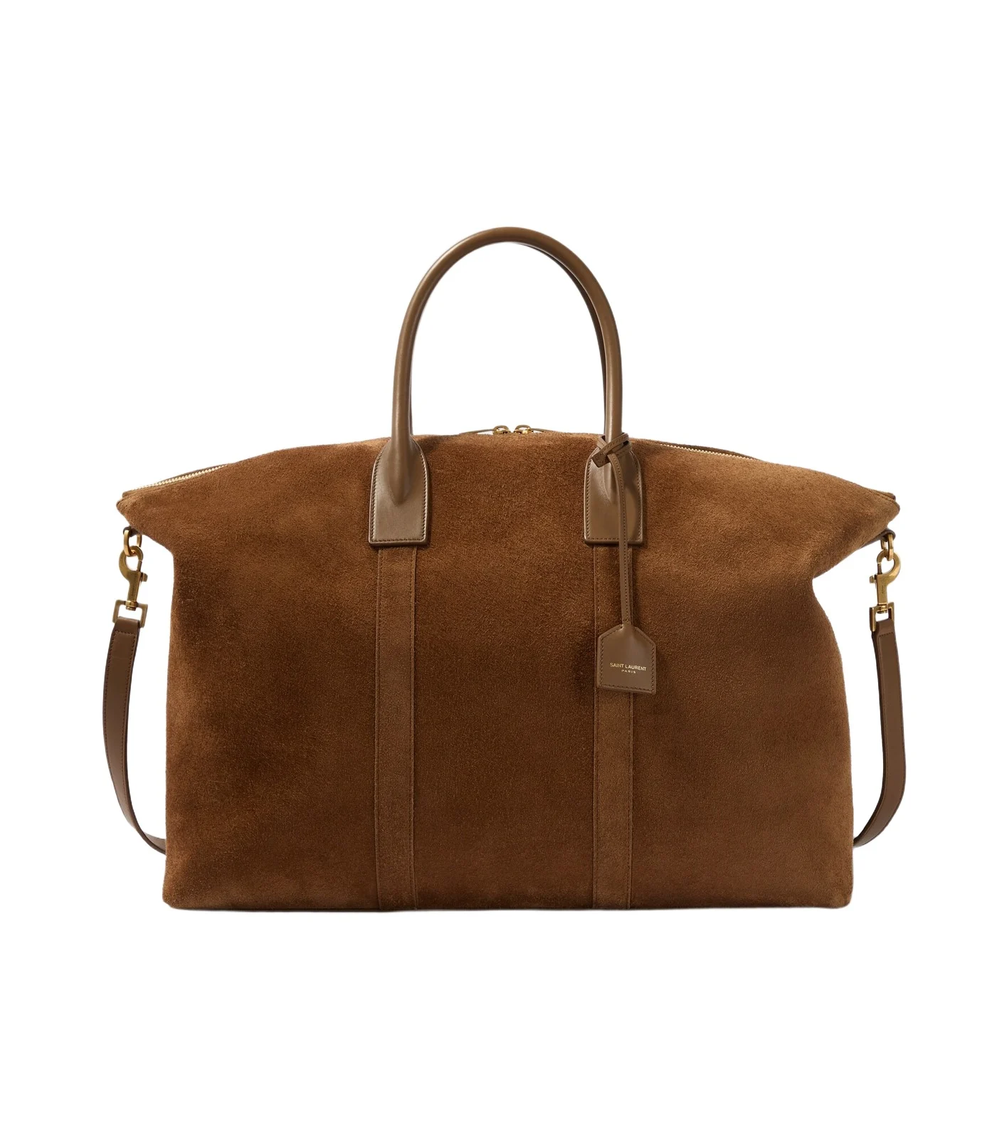 Suede duffel bag
