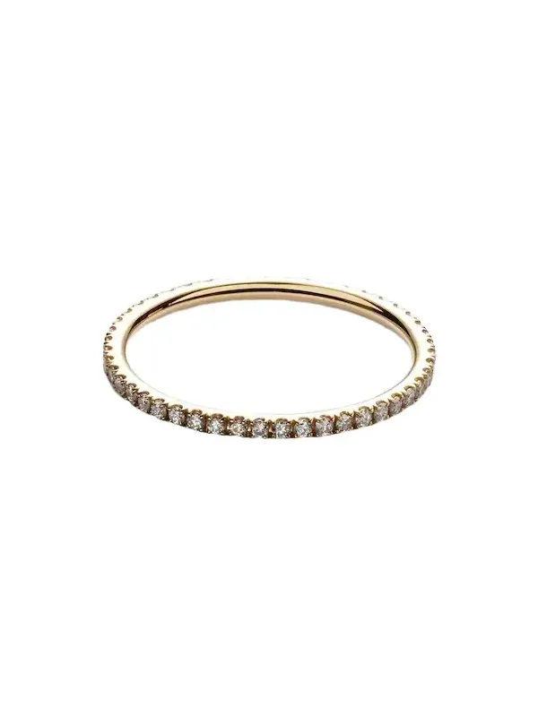 Thread Band 18kt gold ring with diamonds