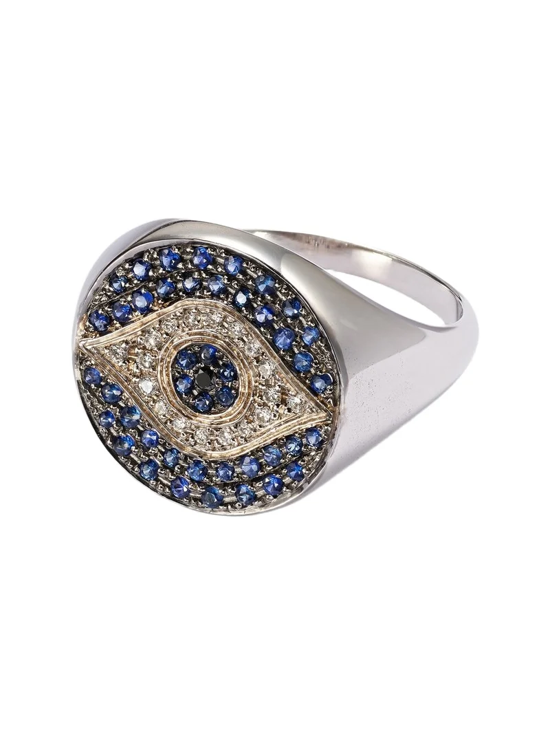 Dawn Chevalier 18kt gold ring with diamonds and sapphires Dawn Chevalier 18kt gold ring with diamonds and sapphires
