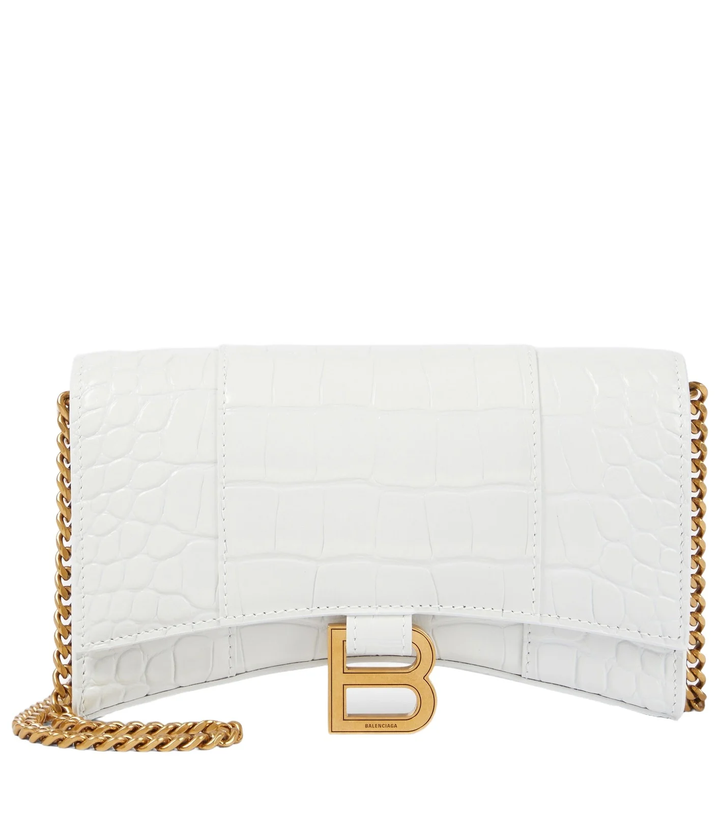 Balenciaga Hourglass leather wallet on chain