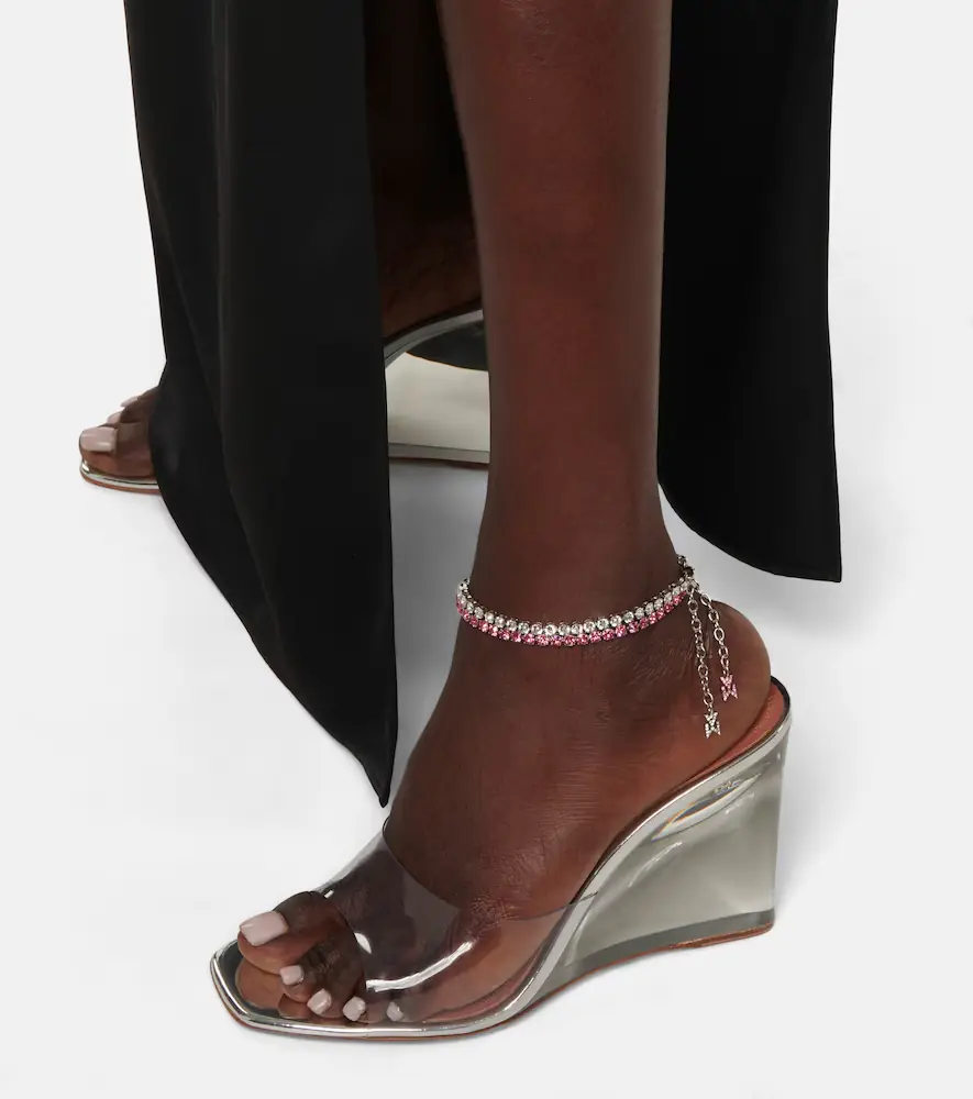 Amina Muaddi Tennis crystal-embellished anklet | Thumbnail 4 Amina Muaddi Tennis crystal-embellished anklet | Thumbnail 4