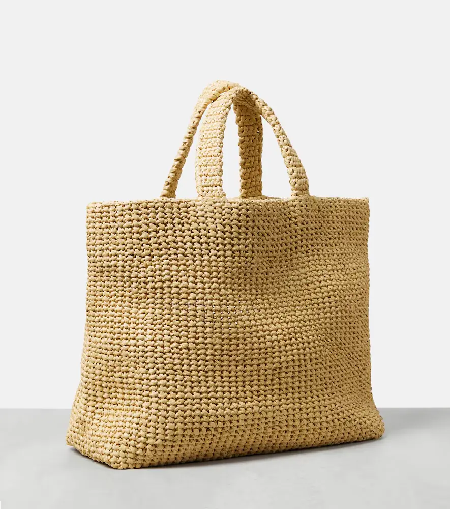 Prada Medium logo raffia tote | Thumbnail 2