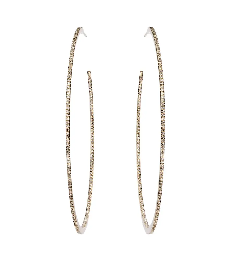 Shay Jewelry XL 18kt yellow gold hoop earrings with diamonds | Image 1 Shay Jewelry XL 18kt yellow gold hoop earrings with diamonds | Image 1
