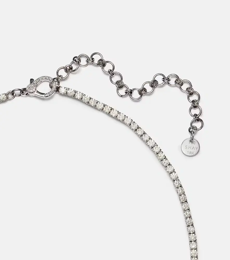 SHAY JEWELRY Thread 18kt white gold choker with diamonds | Thumbnail 2 SHAY JEWELRY Thread 18kt white gold choker with diamonds | Thumbnail 2