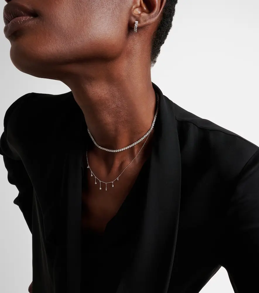 SHAY JEWELRY Thread 18kt white gold choker with diamonds | Thumbnail 4 SHAY JEWELRY Thread 18kt white gold choker with diamonds | Thumbnail 4