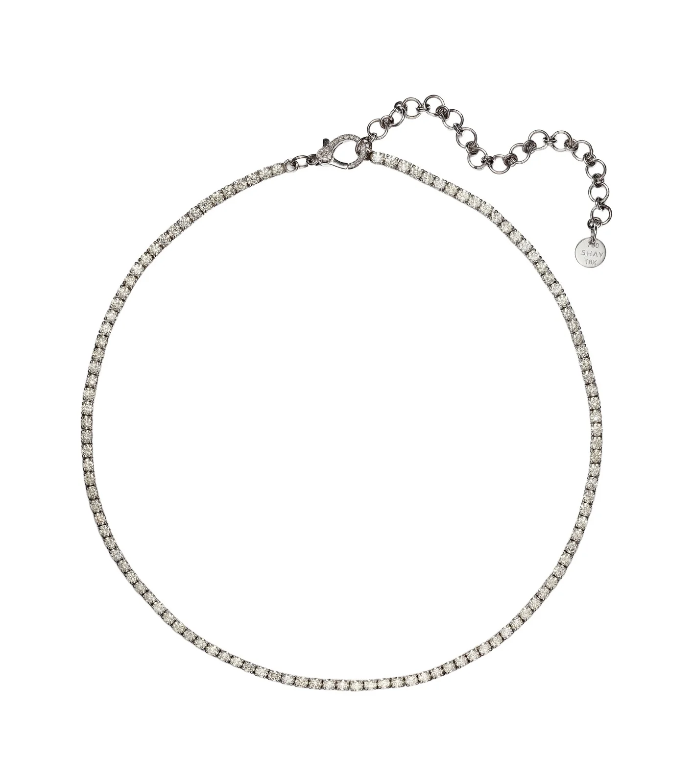 SHAY JEWELRY Thread 18kt white gold choker with diamonds