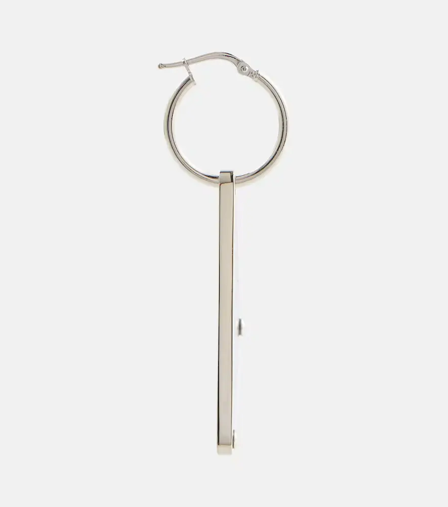 Prada Symbole logo sterling silver single earring | Thumbnail 4