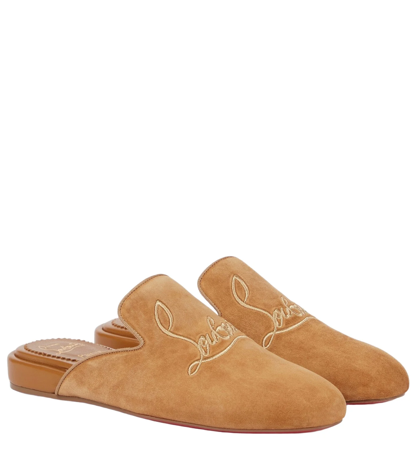 Christian Louboutin Navy Coolito Donna suede slippers