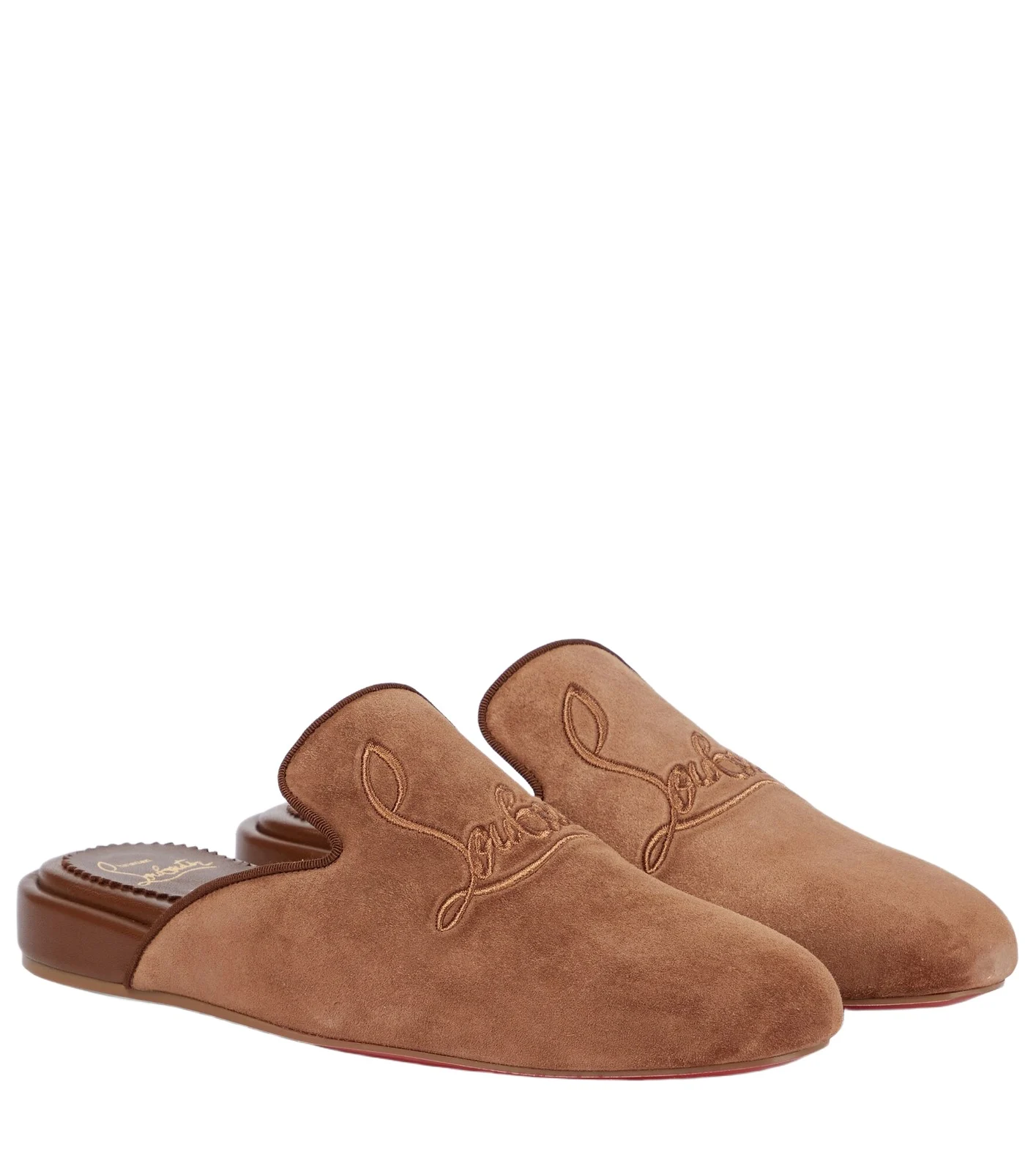 Christian Louboutin Navy Coolito Donna suede slippers
