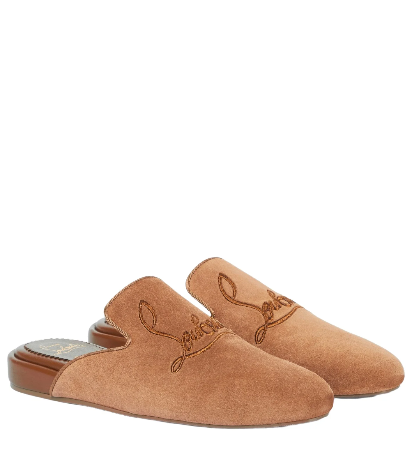 Christian Louboutin Navy Coolito Donna suede slippers