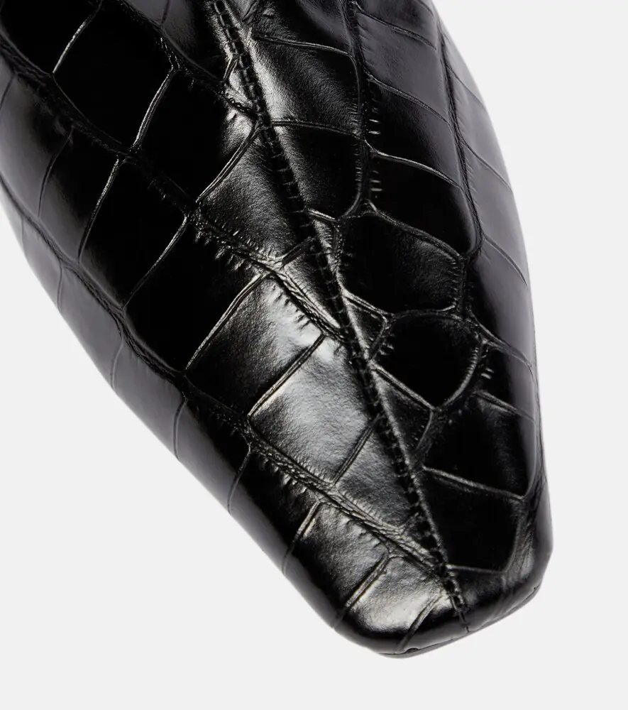 TOTEME Croc-effect leather knee-high boots | Thumbnail 2