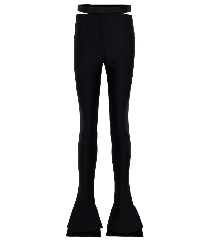 Mugler Cutout scuba mid-rise flared pants | Image 1 Mugler Cutout scuba mid-rise flared pants | Image 1