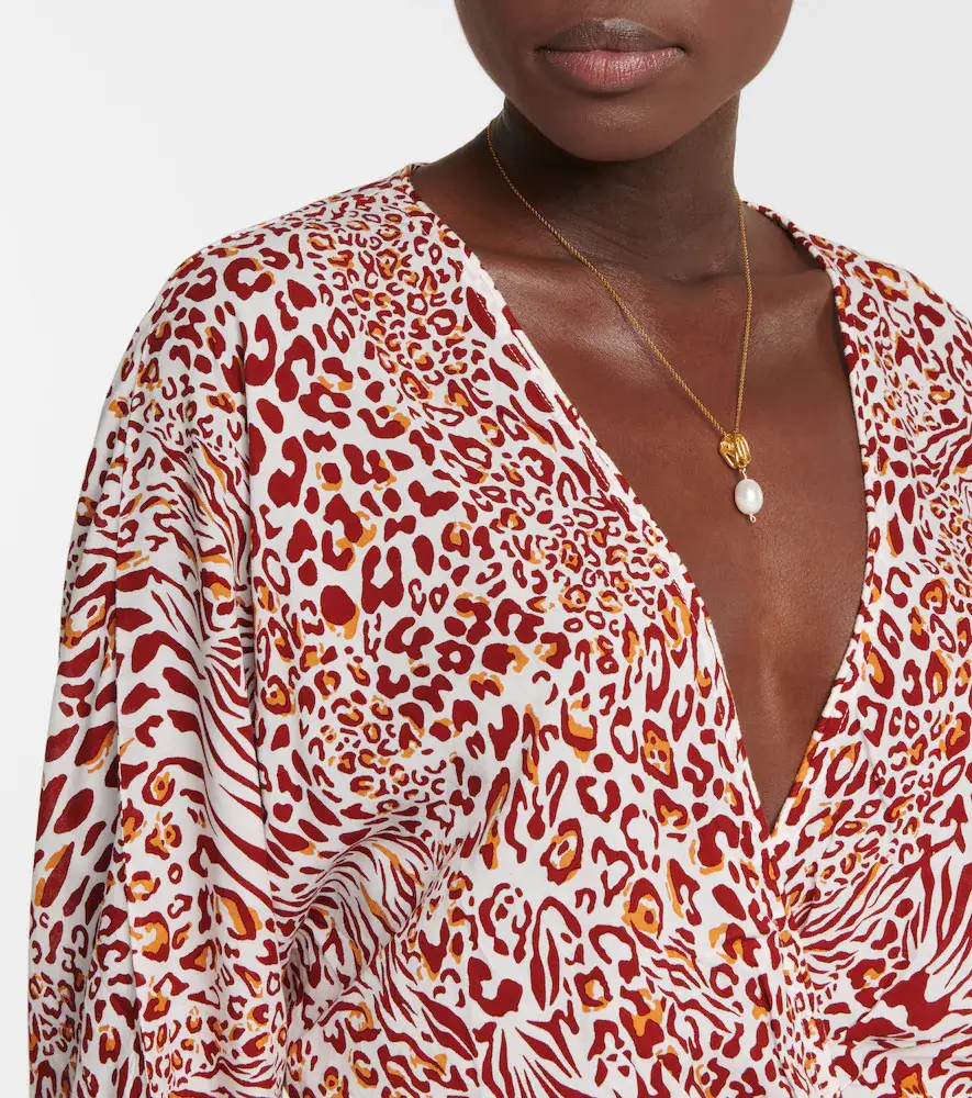 Poupette St Barth Ilona printed v-neck dress | Thumbnail 4