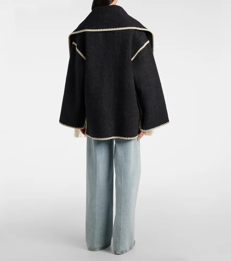 Toteme Embroidered wool-blend scarf jacket | Thumbnail 2