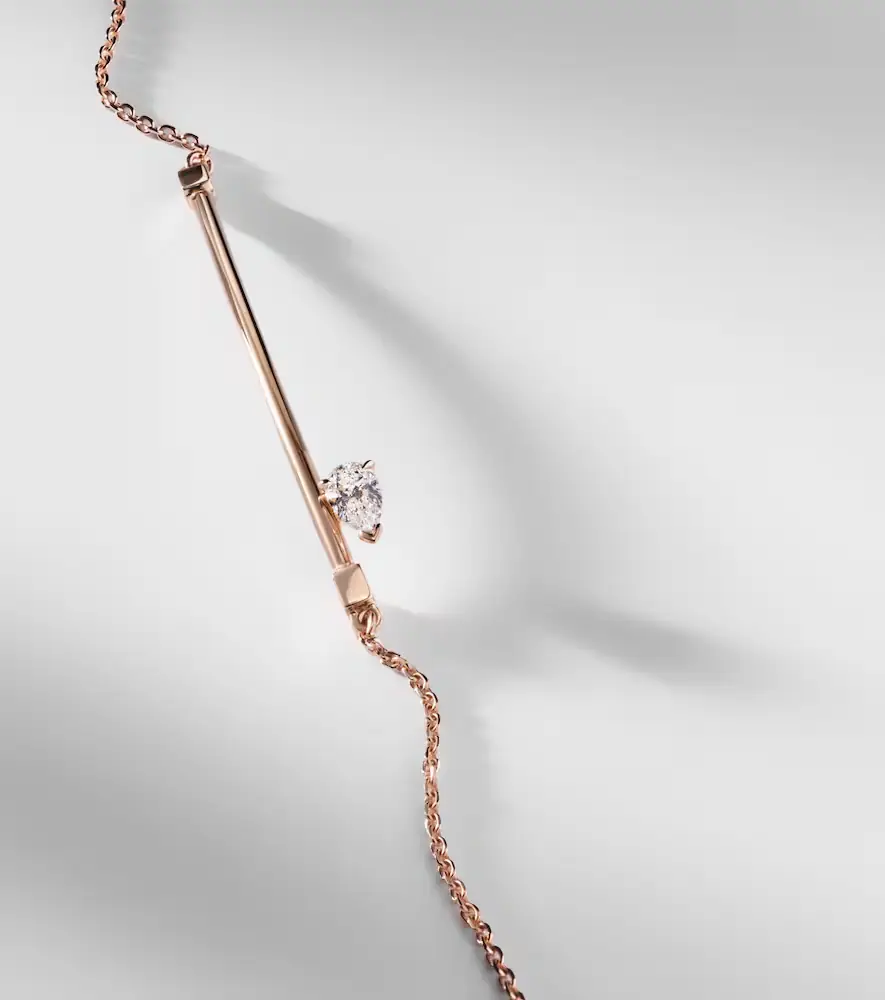 Repossi Serti Sur Vide 18kt rose gold bracelet with diamond | Thumbnail 4