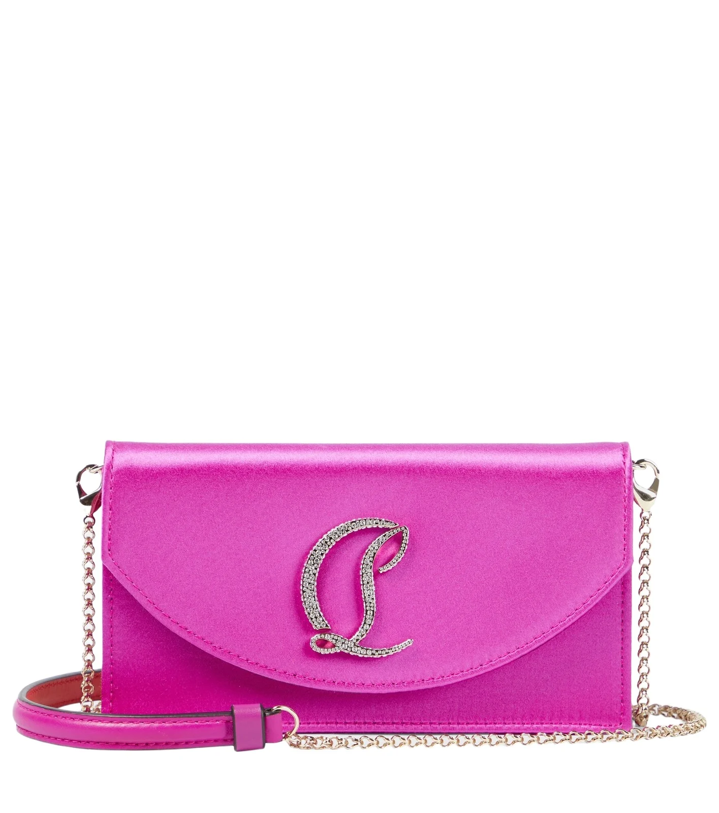 Loubi54 satin clutch