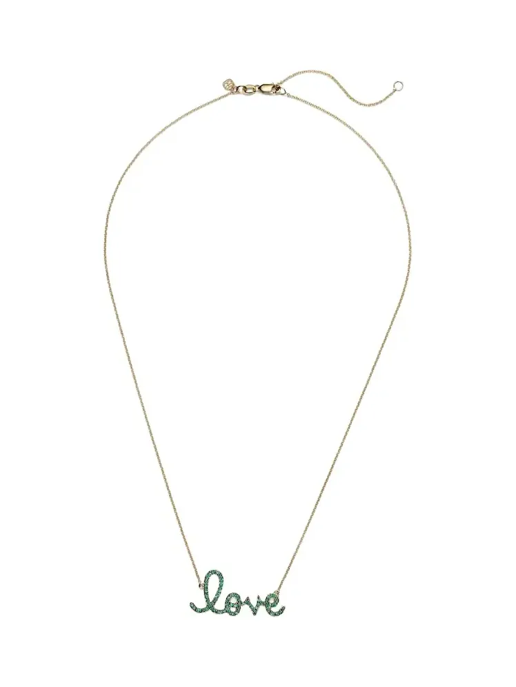 Love 14kt gold necklace with diamonds