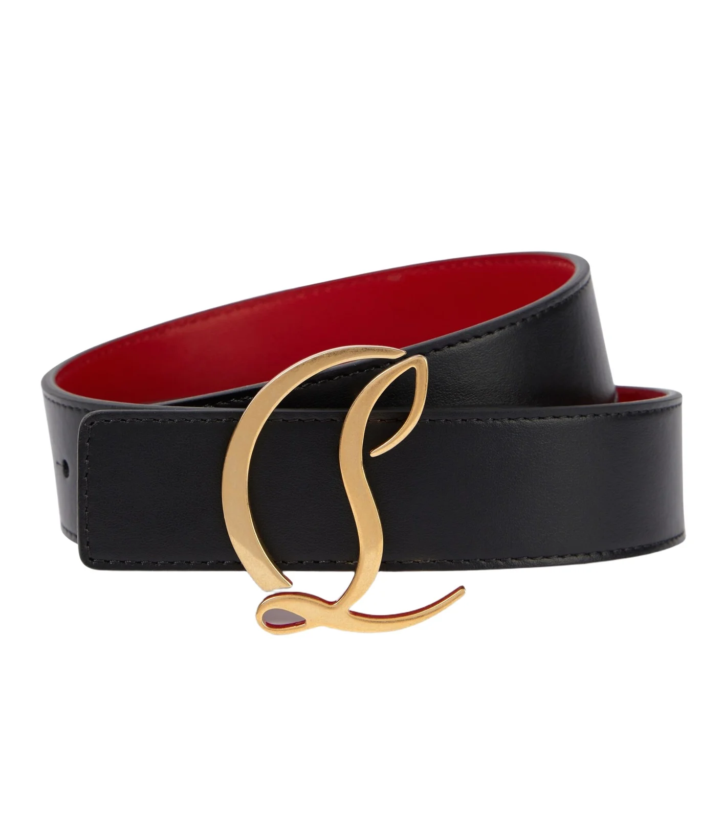 CL logo leather belt