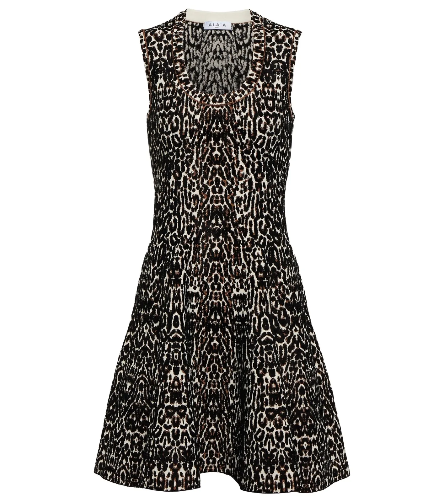 ALAÏA Leopard-print jacquard minidress ALAÏA Leopard-print jacquard minidress