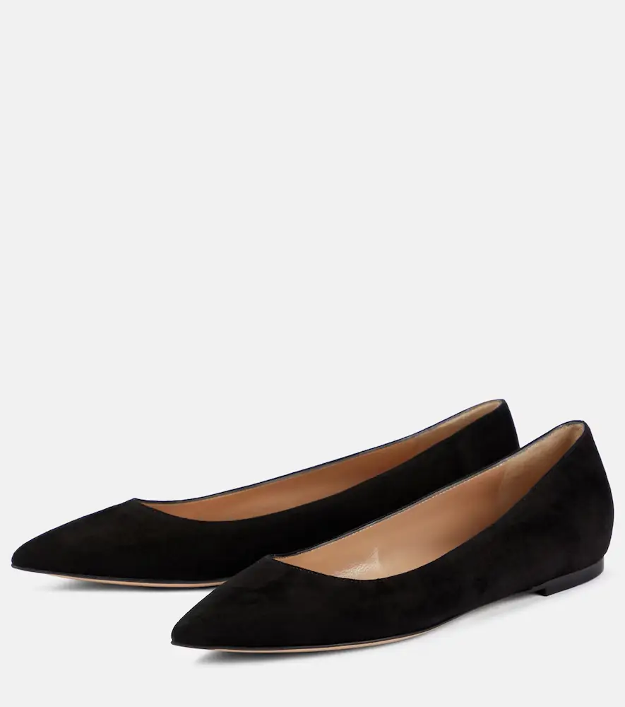 Gianvito Rossi Gianvito suede ballet flats | Thumbnail 3