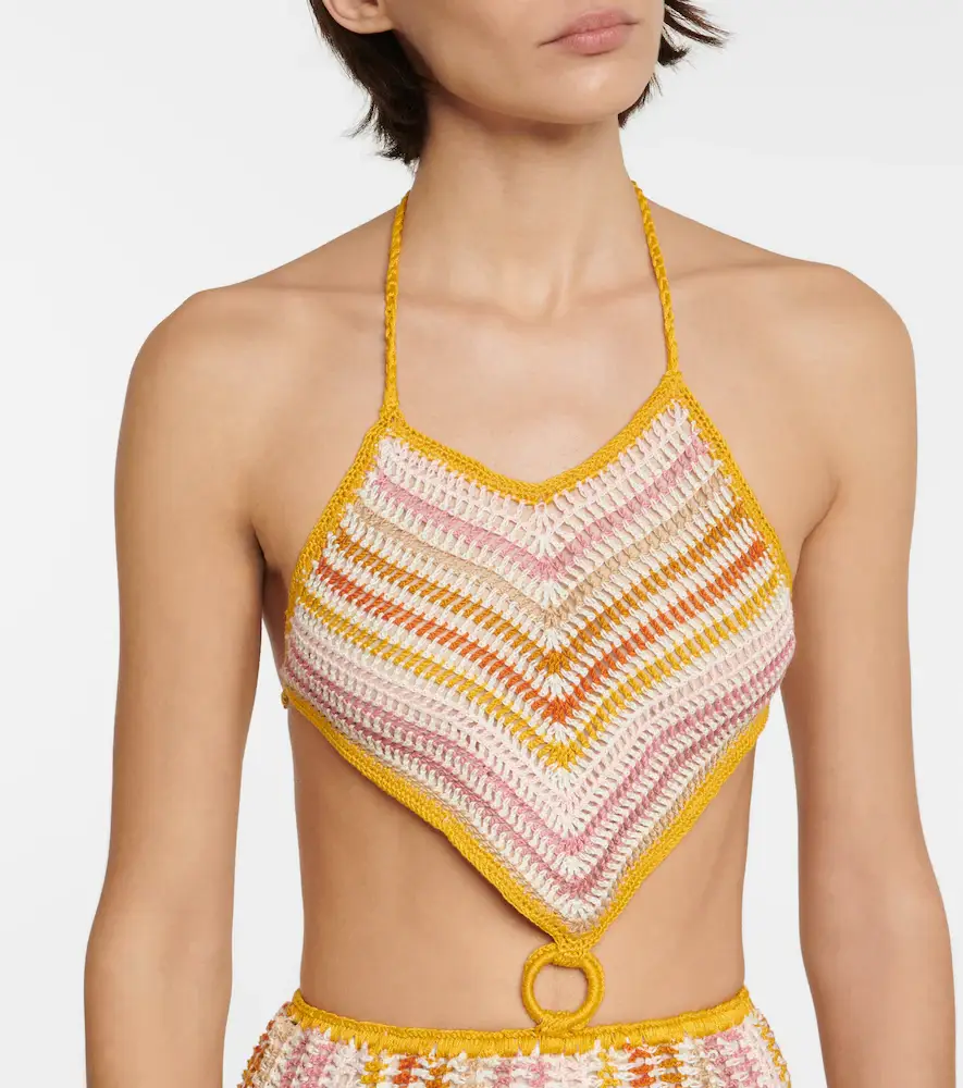 Anna Kosturova Ring halterneck crochet dress | Thumbnail 2