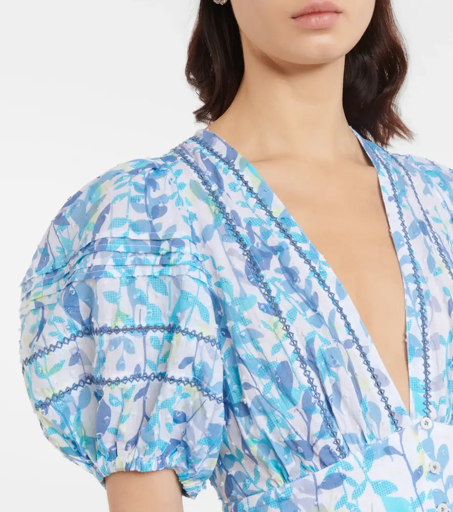 Poupette St Barth Reine floral cotton midi dress | Thumbnail 3