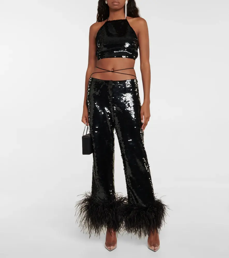 Magda Butrym Sequined halterneck crop top | Thumbnail 3 Magda Butrym Sequined halterneck crop top | Thumbnail 3