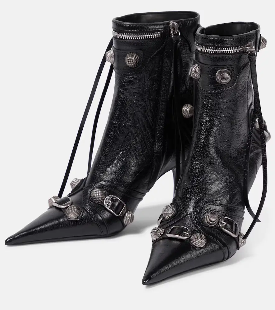 Balenciaga Cagole leather ankle boots | Thumbnail 2