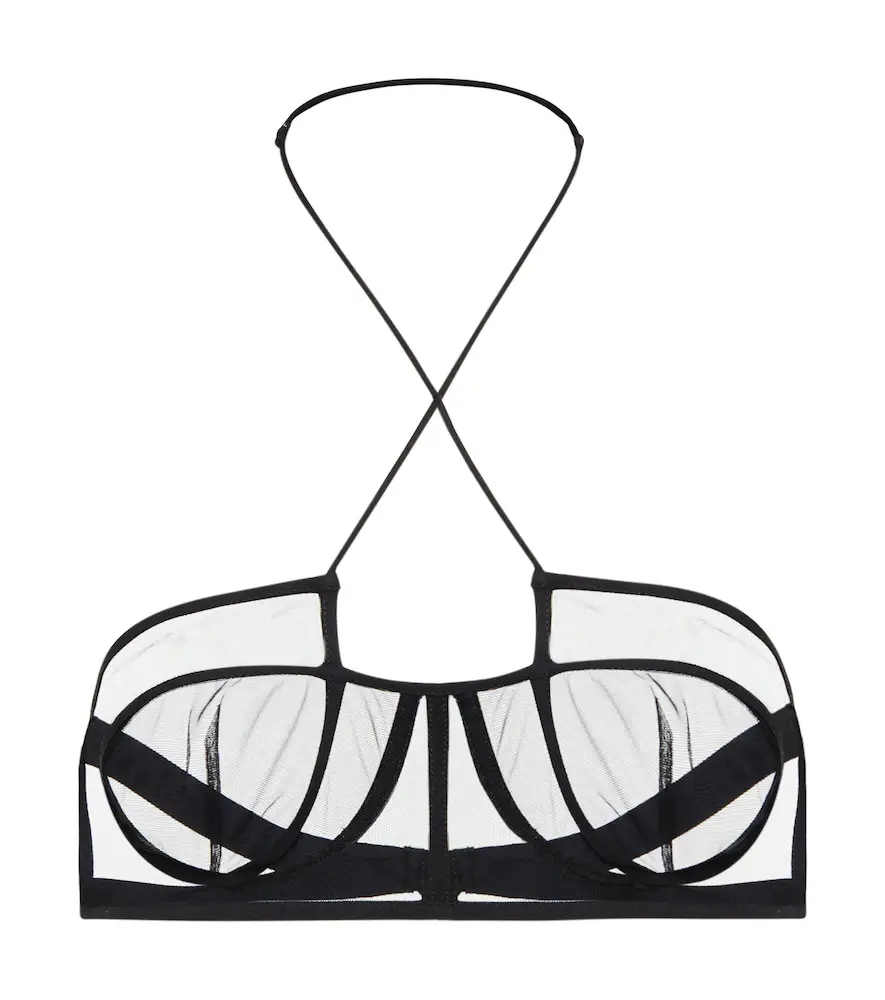 Nensi Dojaka Mesh halterneck bra | Image 1 Nensi Dojaka Mesh halterneck bra | Image 1