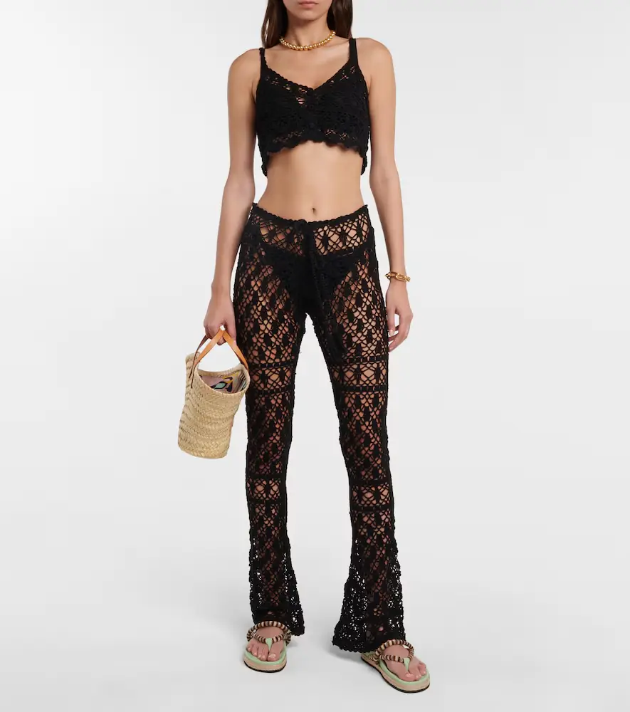 Anna Kosturova Bianca crocheted cotton pants | Thumbnail 3 Anna Kosturova Bianca crocheted cotton pants | Thumbnail 3
