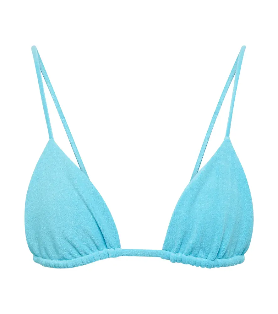 JADE SWIM Via terry triangle bikini top