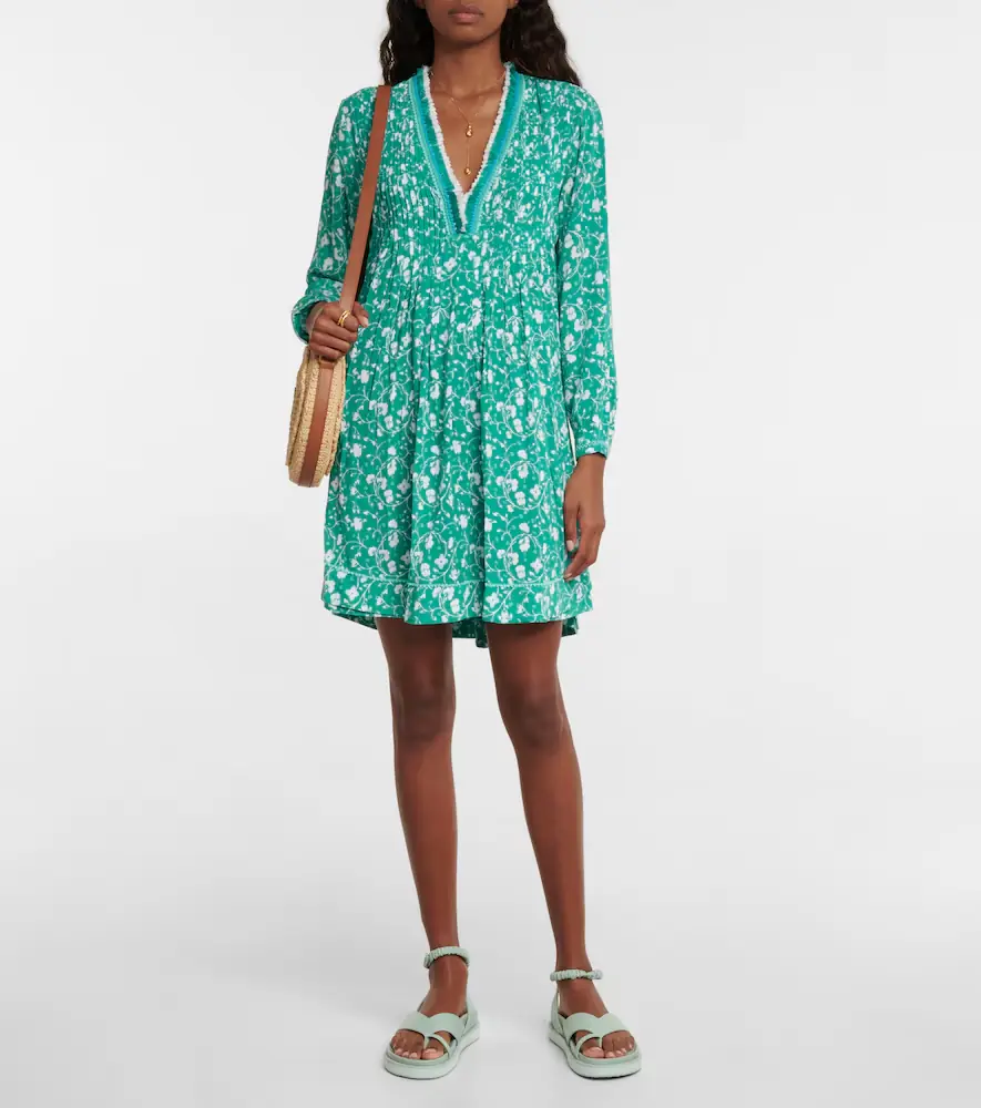 Poupette St Barth Ola floral georgette minidress | Thumbnail 3