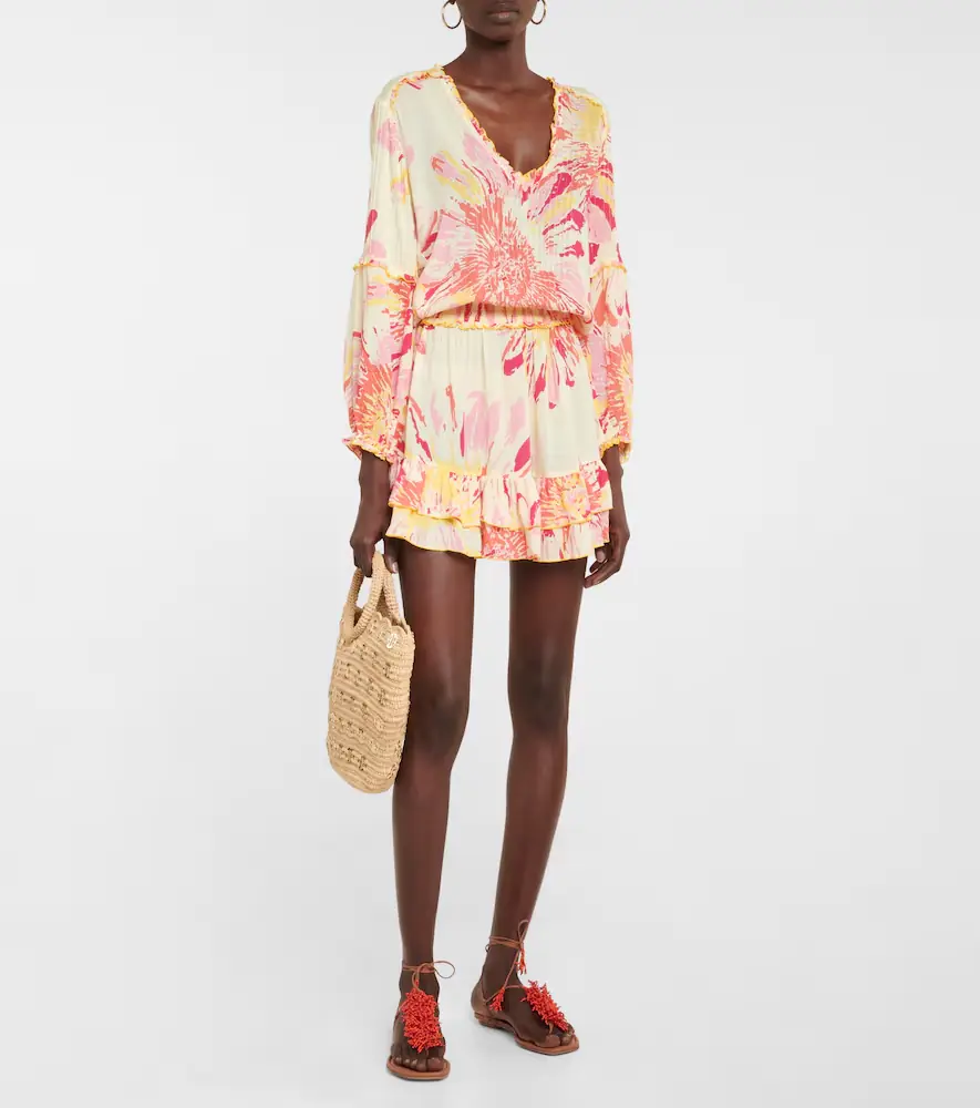 Poupette St Barth Ilona floral minidress | Thumbnail 3