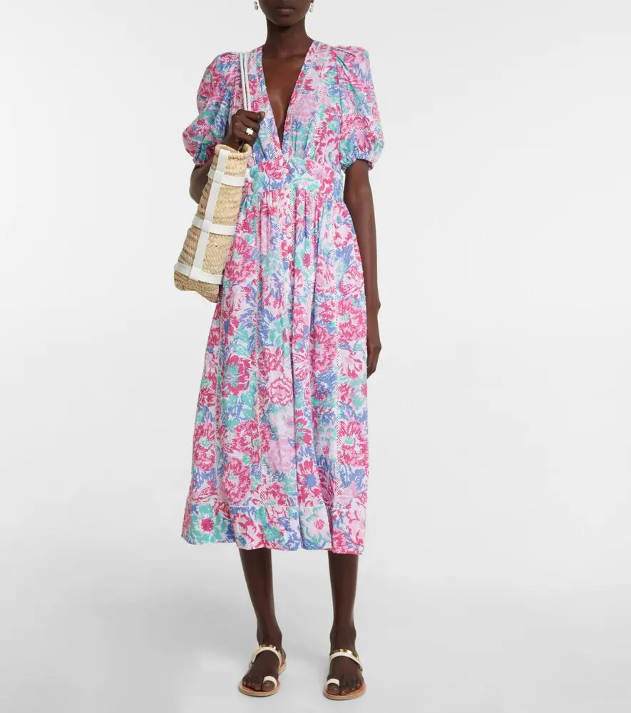 Poupette St Barth Reine floral midi dress | Thumbnail 2 Poupette St Barth Reine floral midi dress | Thumbnail 2