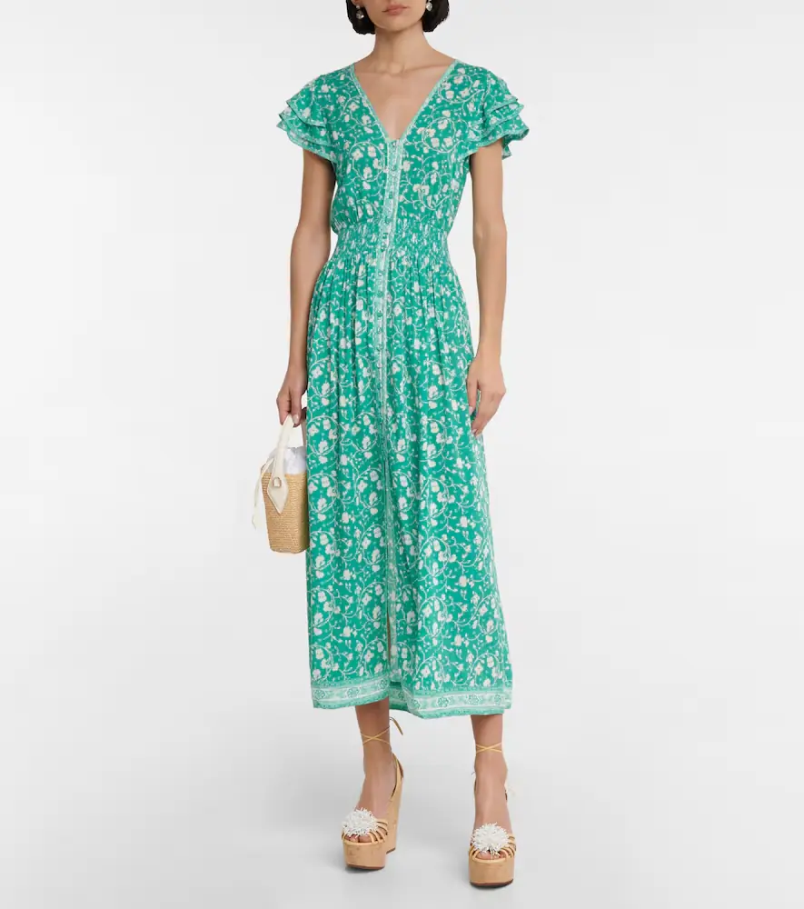 Poupette St Barth Della floral midi dress | Thumbnail 2 Poupette St Barth Della floral midi dress | Thumbnail 2