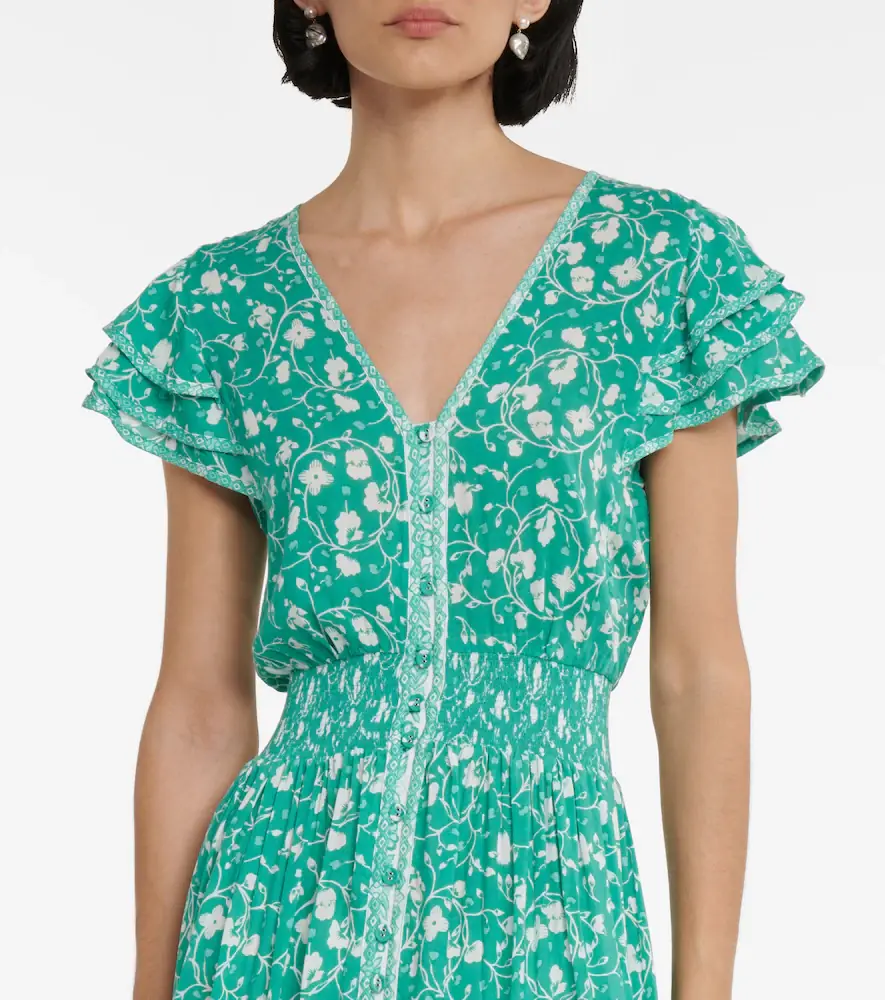 Poupette St Barth Della floral midi dress | Thumbnail 3 Poupette St Barth Della floral midi dress | Thumbnail 3