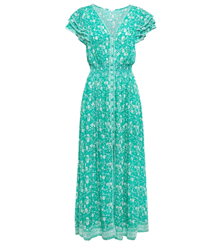 Poupette St Barth Della floral midi dress