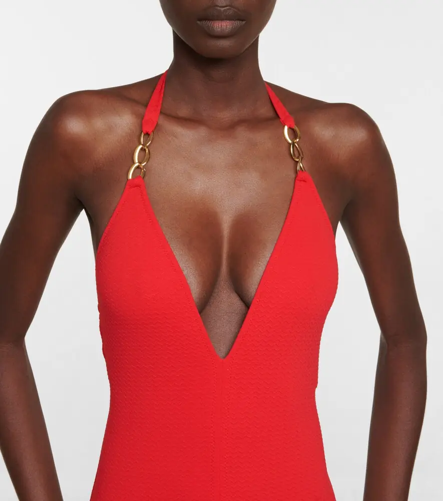 Melissa Odabash Naples halterneck swimsuit | Thumbnail 2