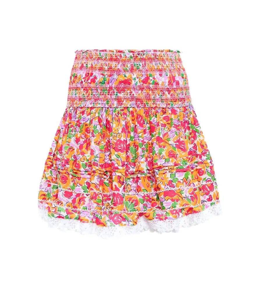 Poupette St Barth Galia floral miniskirt
