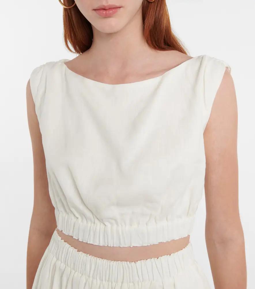 SIR. Linen crop top | Thumbnail 4