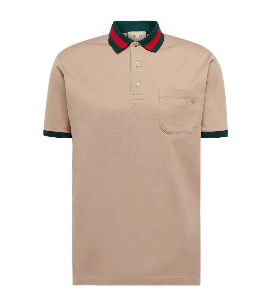 Gucci Web-collar piqué polo shirt | Image 1 Gucci Web-collar piqué polo shirt | Image 1