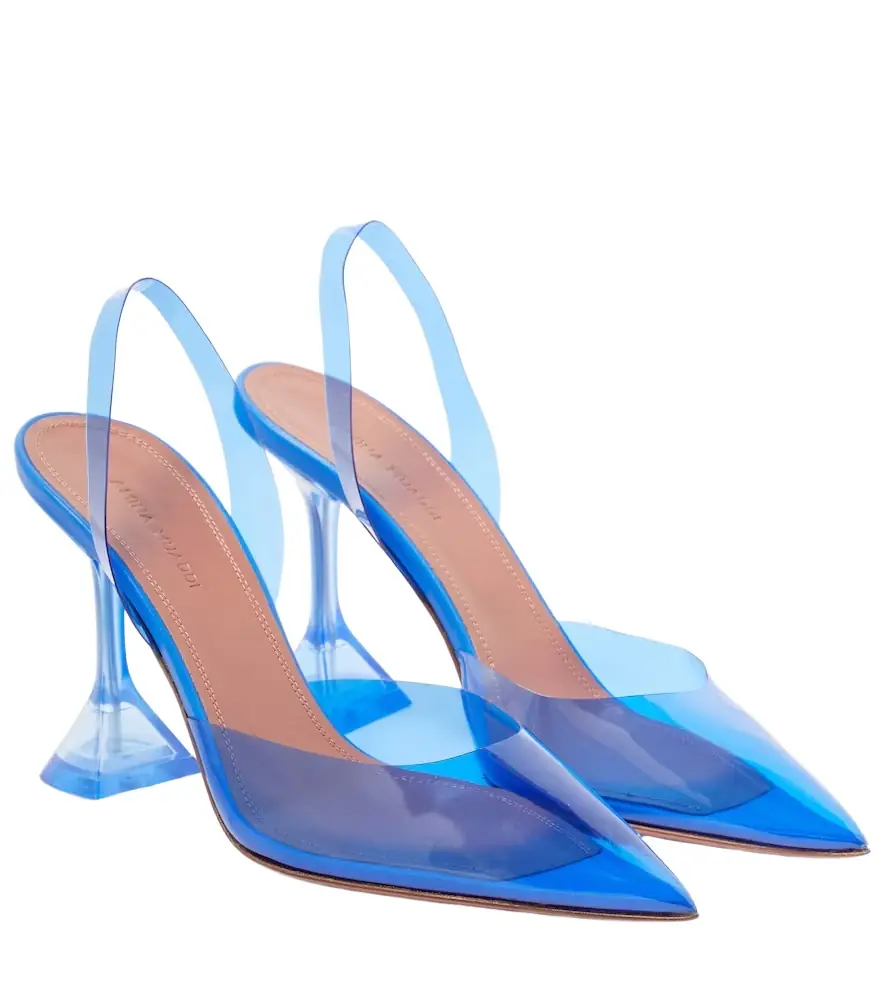 Amina Muaddi Holli Glass PVC slingback pumps | Image 1 Amina Muaddi Holli Glass PVC slingback pumps | Image 1