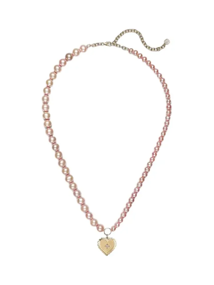 14kt gold necklace with pearls